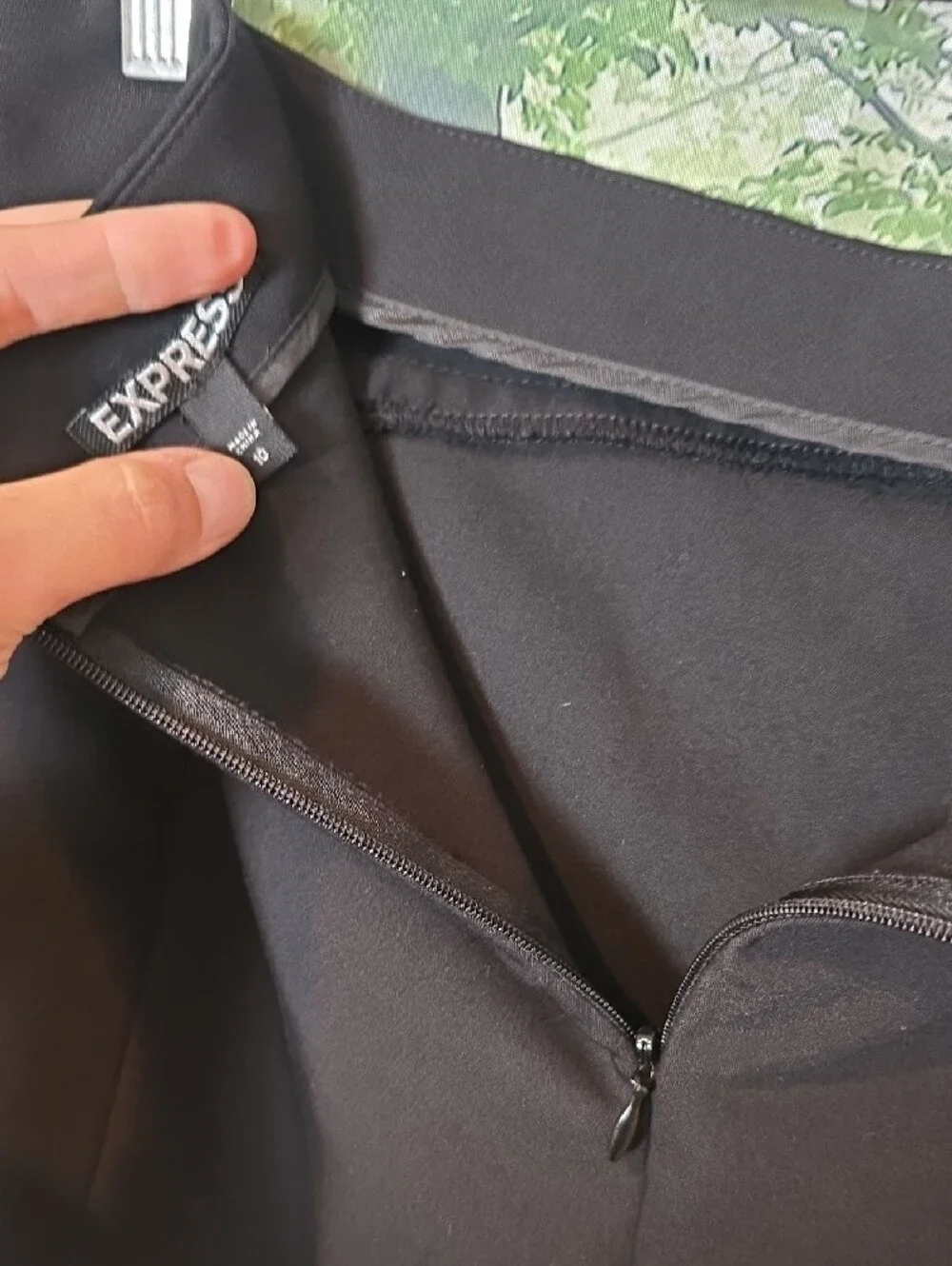 Express Black Asymmetric Mini Skort